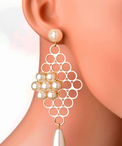 Pearly Net Earring (RJE527)-0