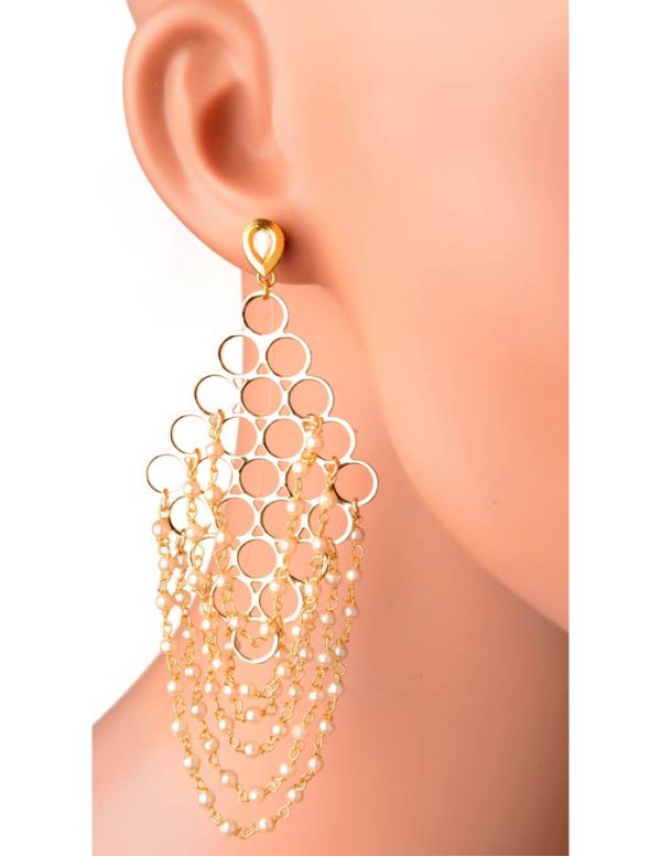 Draped Pearls Earring (RJE528)-0