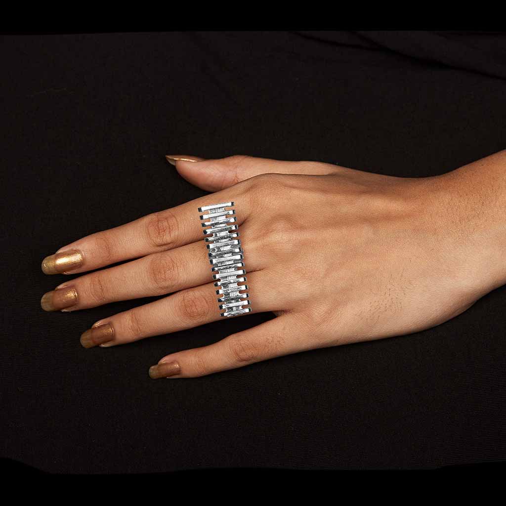 SILVER XYLOPHONE FINGER RING (RJR305) - Image 2